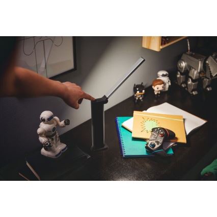 Philips - LED bordlampe m. touch-funktion dæmpbar AMBER LED/5W/5V sort