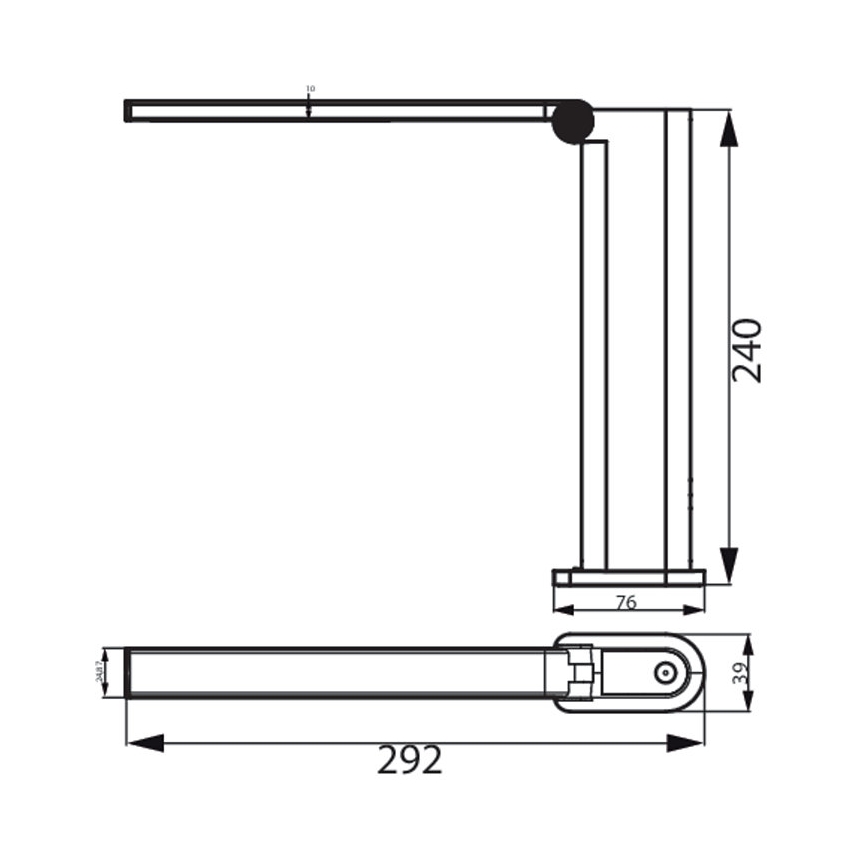 Philips - LED bordlampe m. touch-funktion dæmpbar AMBER LED/5W/5V sort