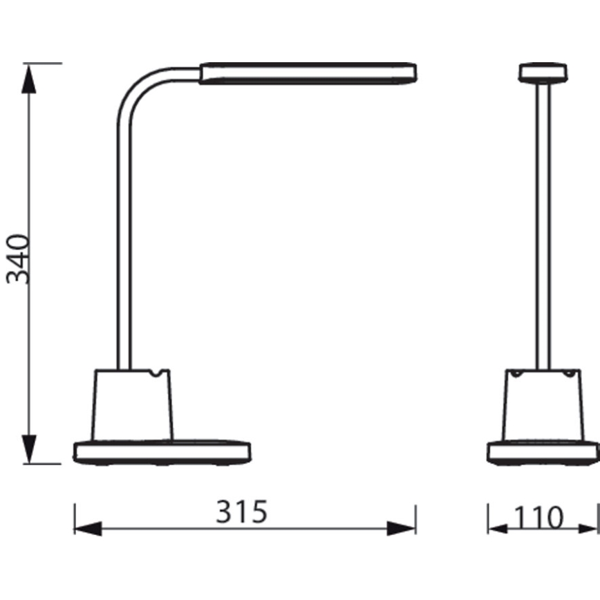 Philips - LED bordlampe m. touch-funktion dæmpbar BUCKET LED/7W/5V 1800 mAh 3000/4000/5700K CRI 90