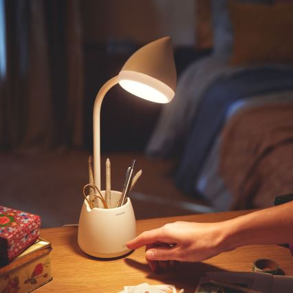 Philips - LED bordlampe m. touch-funktion dæmpbar HAT LED/4,5W/5V 3000/4000/5700K CRI 90