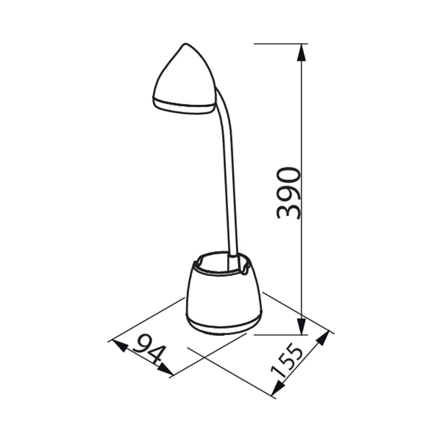 Philips - LED bordlampe m. touch-funktion dæmpbar HAT LED/4,5W/5V 3000/4000/5700K CRI 90
