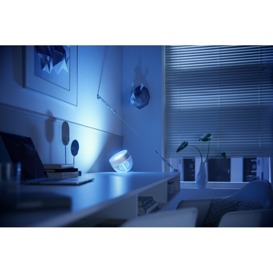 Philips - LED bordlampe RGB Hue IRIS LED/10W/230V sølvfarvet
