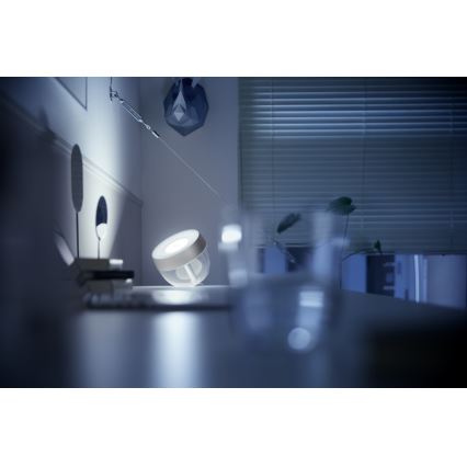 Philips - LED bordlampe RGB Hue IRIS LED/10W/230V sølvfarvet