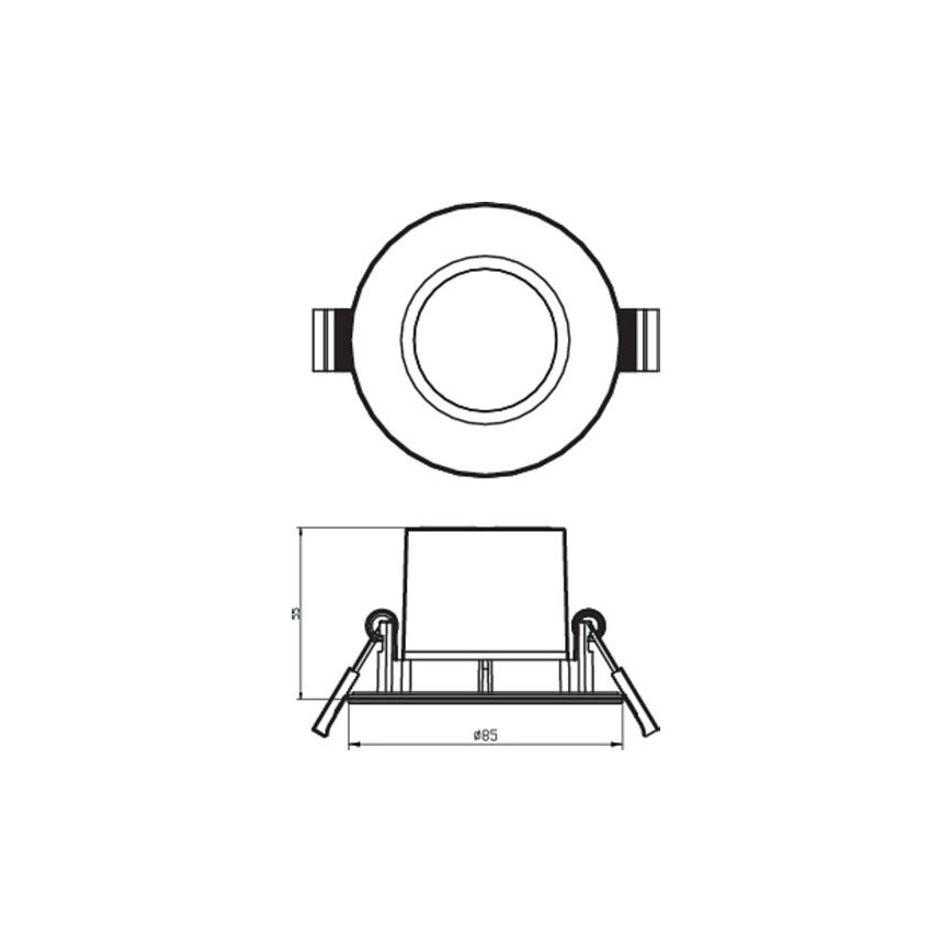 Philips - LED dæmpbar indbygningsspot til badeværelse DIVE LED/5W/230V IP65
