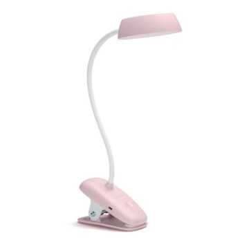 Philips - LED dæmpbar lampe med klemme DONUTCLIP LED/3W/5V 1200 mAh CRI 90 pink
