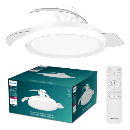 Philips - LED dæmpbar loftlampe med ventilator BLISS LED/35W/230V hvid + fjernbetjening