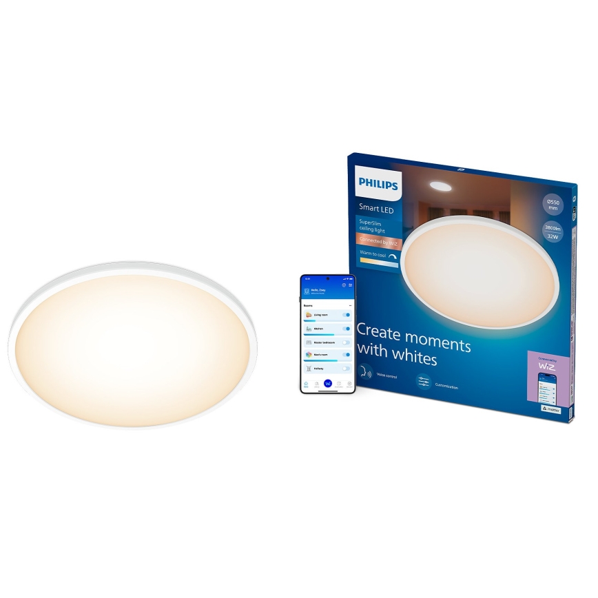 Philips - LED dæmpbar loftlampe SUPERSLIM LED/32W/230V 2700-6500K Wi-Fi