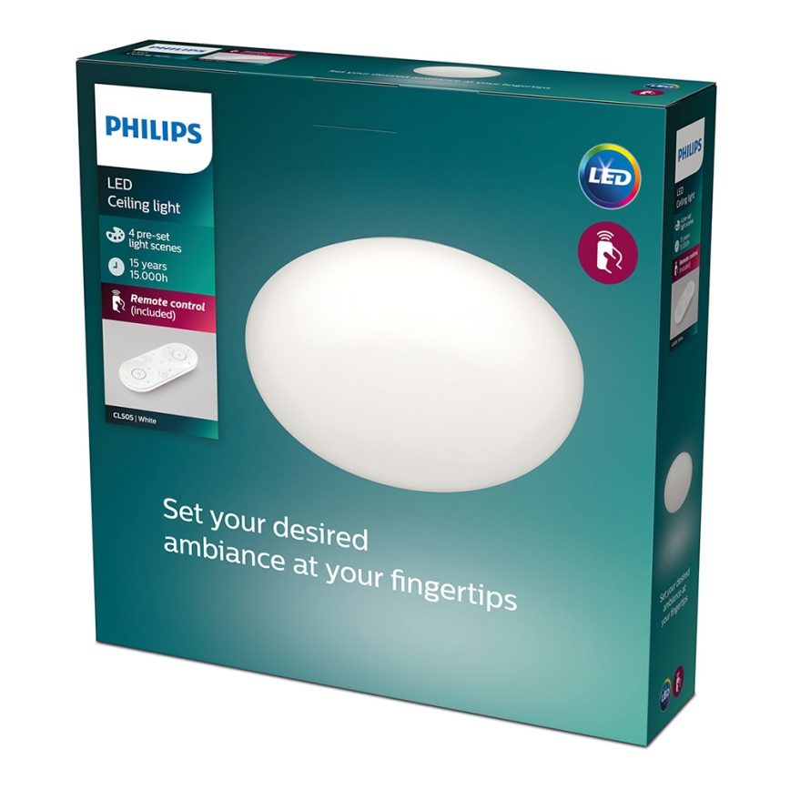 Philips - Dæmpbar LED-loftlampe LED/23W/230V + fjernbetjening