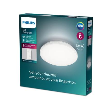 Philips - LED dæmpbart loftlys LED/24W/230V 2700-6500K + fjernbetjening