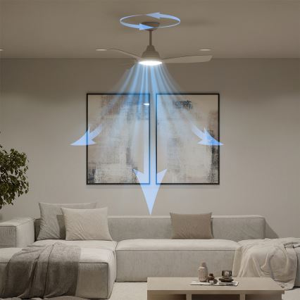 Philips - LED dæmpbar loftventilator OLAS LED/24W/230V Ø 106 cm hvid + fjernbetjening