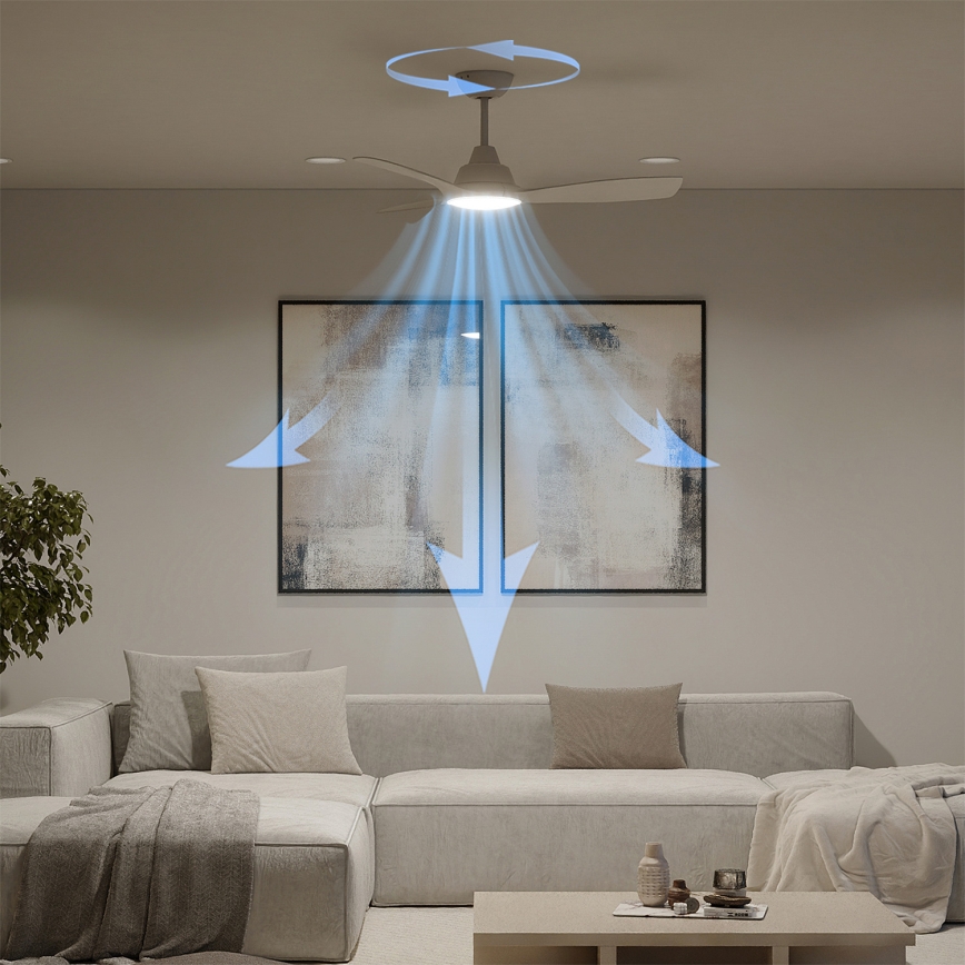 Philips - LED dæmpbar loftventilator OLAS LED/24W/230V Ø 106 cm hvid + fjernbetjening