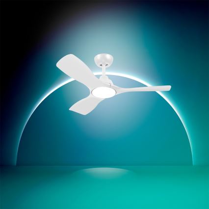 Philips - LED dæmpbar loftventilator OLAS LED/24W/230V Ø 106 cm hvid + fjernbetjening