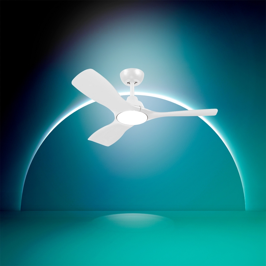 Philips - LED dæmpbar loftventilator OLAS LED/24W/230V Ø 106 cm hvid + fjernbetjening