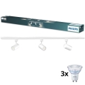 Philips - LED-dæmpbar spot til EASYLINK-skinne, 3x GU10/7W/230V, 1 m, hvid