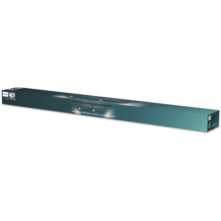Philips - LED RGBW dæmpbar spot til skinnesystem EASYLINK HUE 3xGU10/4,7W/230V 2200-6500K 1m sort + Hue Bridge