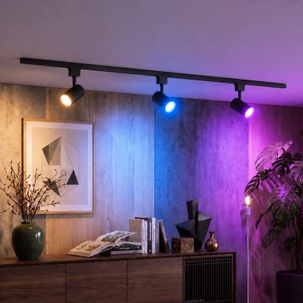 Philips - LED RGBW dæmpbar spot til skinnesystemet EASYLINK HUE 3xGU10/4,7W/230V 2200-6500K 1m sort