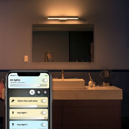 Philips - LED dæmpbart badeværelsesspejl belysning ADORE LED/33,5W/230V IP44 + fjernbetjening