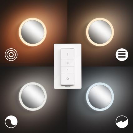 Philips - LED dæmpbart badeværelsesspejl Hue ADORE LED/27W/230V + fjernbetjening IP44