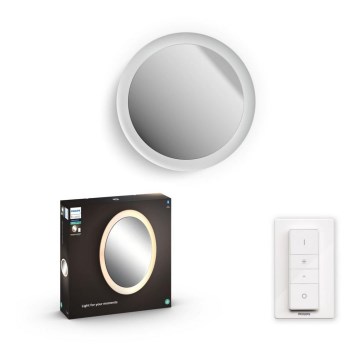 Philips - LED dæmpbart badeværelsesspejl Hue ADORE LED/27W/230V + fjernbetjening IP44