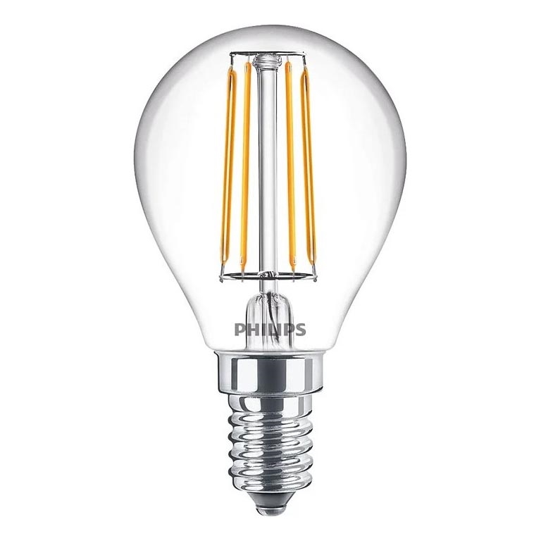 Philips LED-filamentpære E14/4,3W/230V 4000K