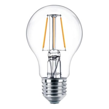 Philips LED-filamentpære E27/4,3W/230V 4000K