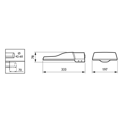 Philips - LED-gadelampe CORELINE MALAGA LED/25W/230V 4000K IP65