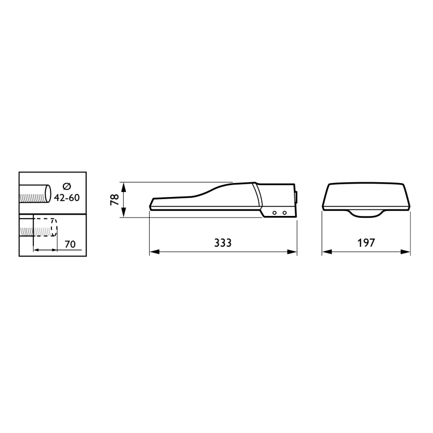 Philips - LED-gadelampe CORELINE MALAGA LED/25W/230V 4000K IP65