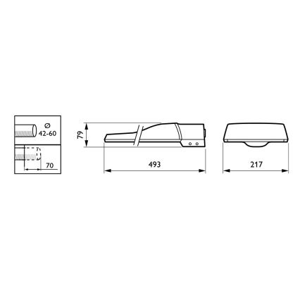 Philips - LED gadelampe CORELINE MALAGA LED/69W/230V 4000K IP65