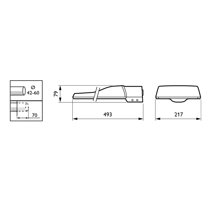 Philips - LED gadelampe CORELINE MALAGA LED/69W/230V 4000K IP65