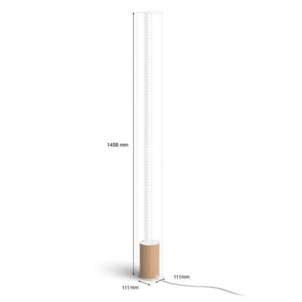 Philips - LED gulvlampe dæmpbar RGBW-farver Hue SIGNE LED/29W/230V 2000-6500K beige