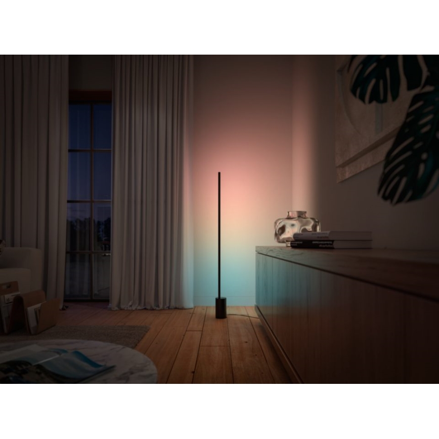 Philips - LED gulvlampe dæmpbar RGBW-farver Hue SIGNE LED/29W/230V 2000-6500K sort