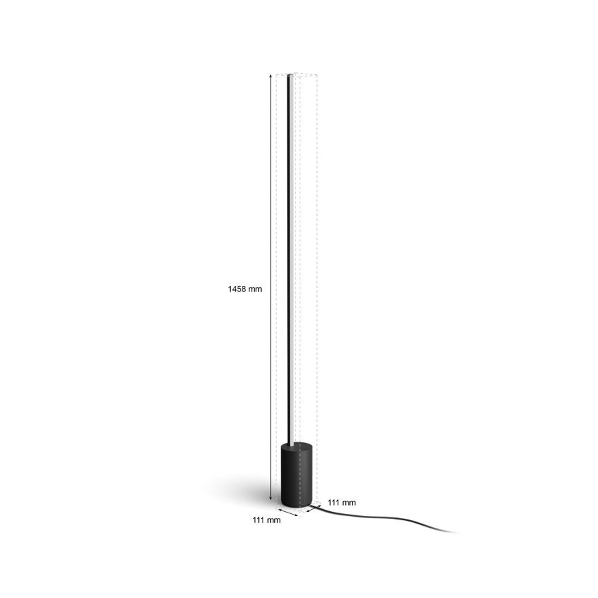 Philips - LED gulvlampe dæmpbar RGBW-farver Hue SIGNE LED/29W/230V 2000-6500K sort