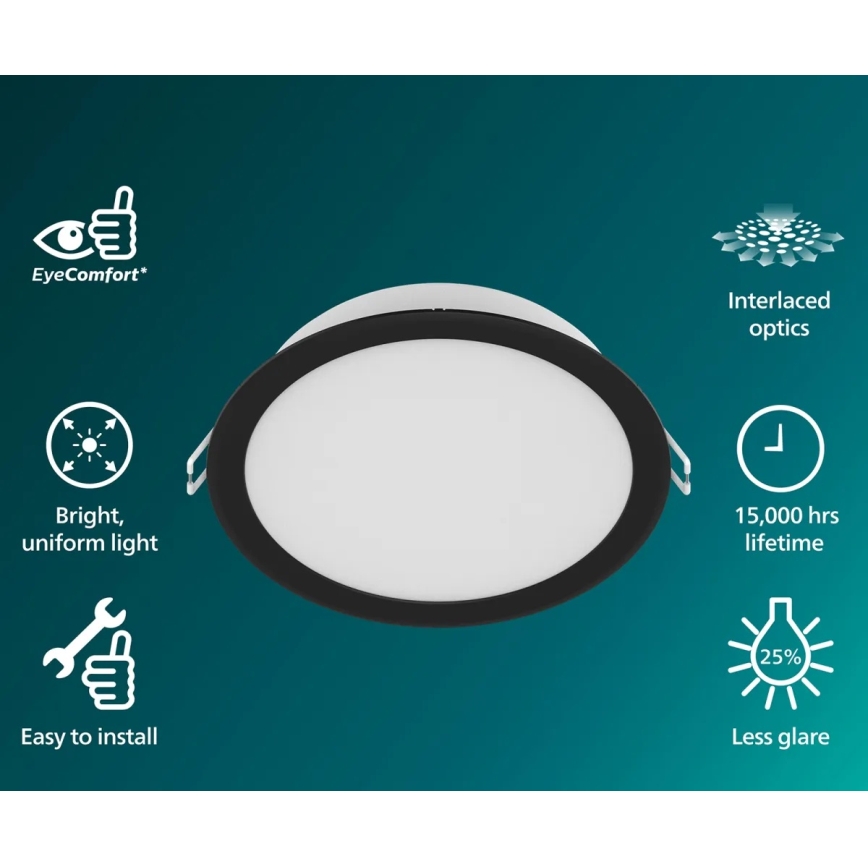 Philips - LED-indbygningsarmatur MESON LED/12,5W/230V 3000K