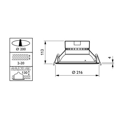 Philips - LED indbygningslampe CORELINE LED/22W/230V 4000K