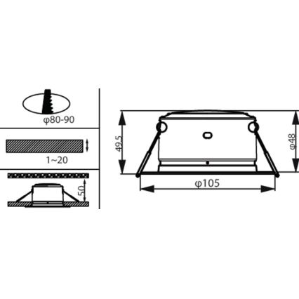 Philips - LED indbygningslampe LED/2,2W/230V 3000K