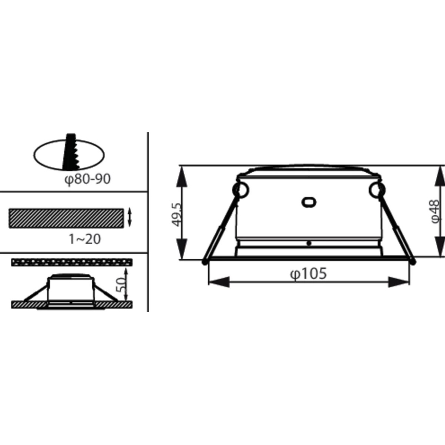 Philips - LED indbygningslampe LED/2,2W/230V 3000K