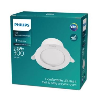 Philips - LED indbygningslampe LED/3,5W/230V 3000K