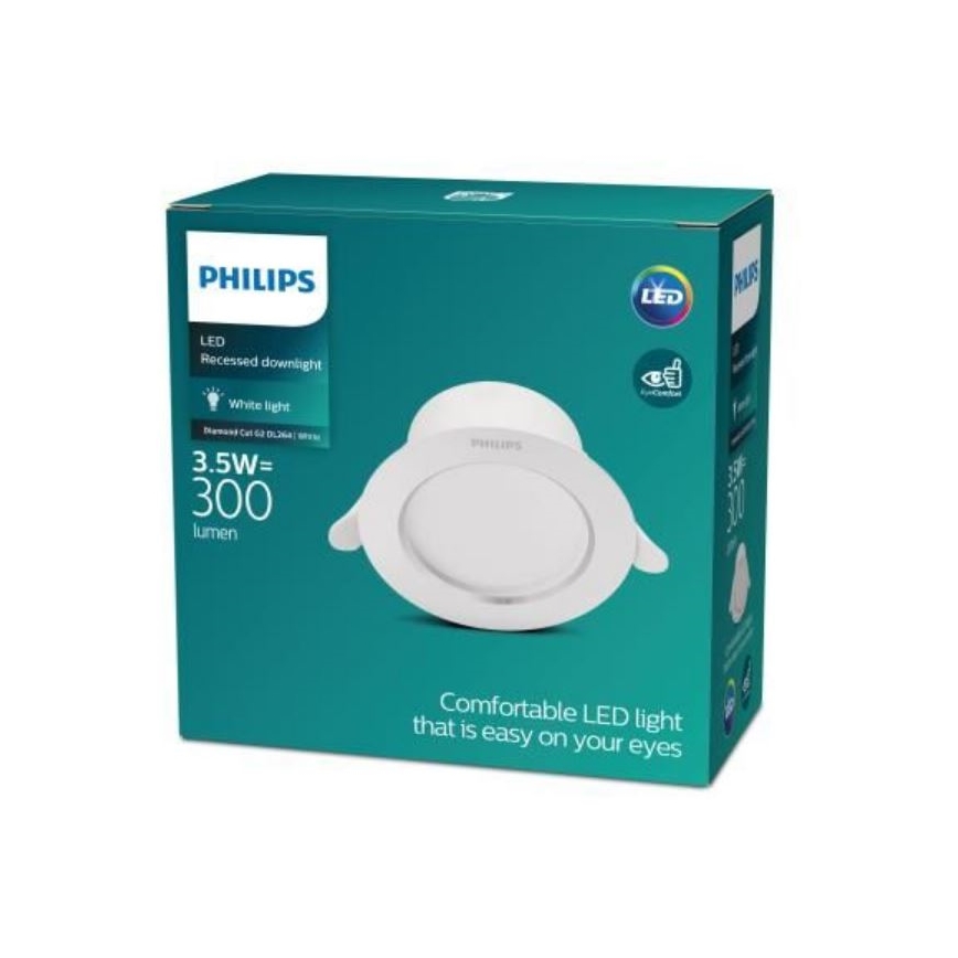 Philips - LED indbygningslampe LED/3,5W/230V 3000K