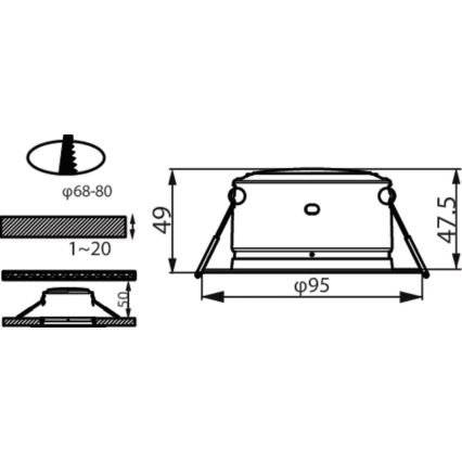 Philips - LED indbygningslampe LED/3,5W/230V 3000K