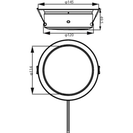 Philips - LED indbygningslampe LED/4,8W/230V 3000K