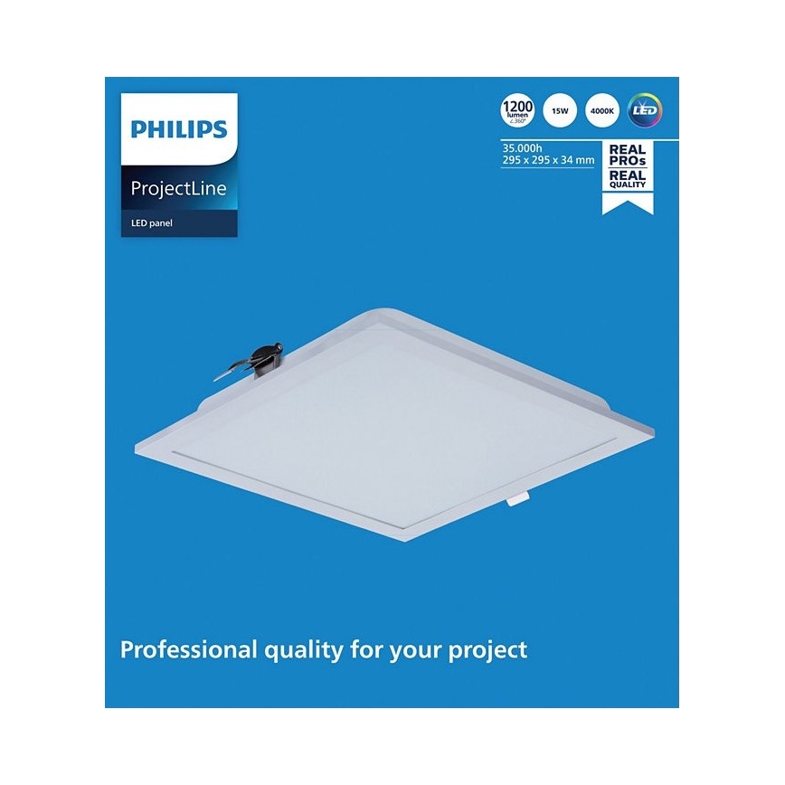 Philips - LED indbygningslampe PROJECTLINE LED/15W/230V 29,5x29,5 cm