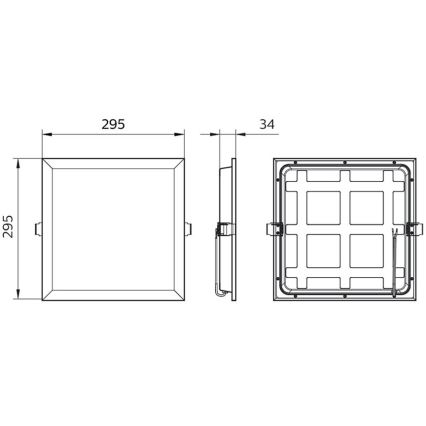 Philips - LED indbygningslampe PROJECTLINE LED/15W/230V 29,5x29,5 cm