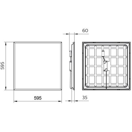 Philips - LED indbygningslampe PROJECTLINE LED/36W/230V 59,5x59,5 cm