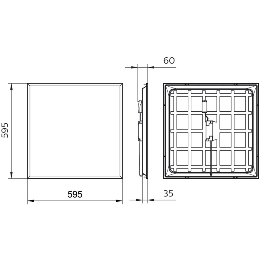 Philips - LED indbygningslampe PROJECTLINE LED/36W/230V 59,5x59,5 cm