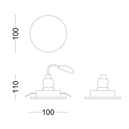 Philips - LED indbygningslampe til badeværelse FRESCO LED/4,6W/230V IP23