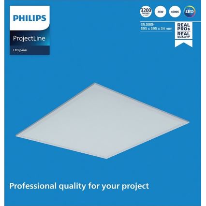 Philips - LED indbygningspanel PROJECTLINE LED/36W/230V 59,5x59,5 cm