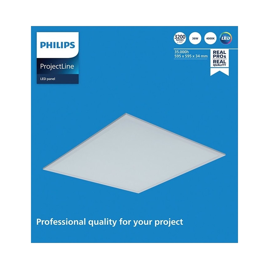 Philips - LED indbygningspanel PROJECTLINE LED/36W/230V 59,5x59,5 cm