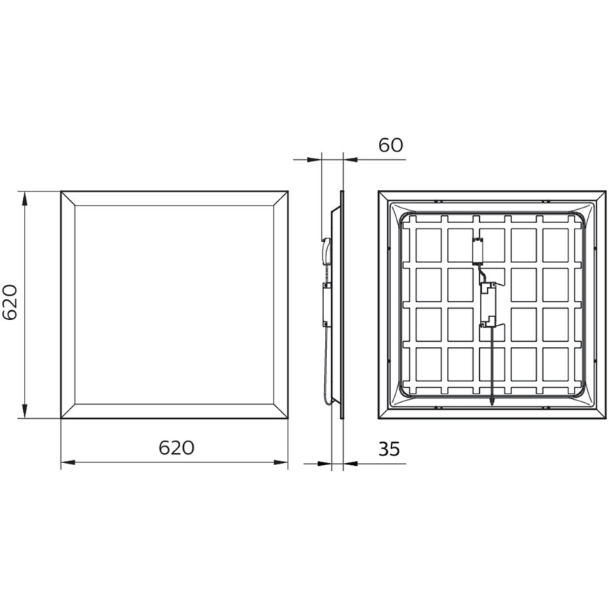 Philips - LED indbygningspanel PROJECTLINE LED/36W/230V 62x62 cm