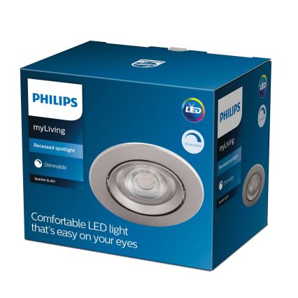 Philips - LED indbygningsspot dæmpbar LED/5W/230V 2700K