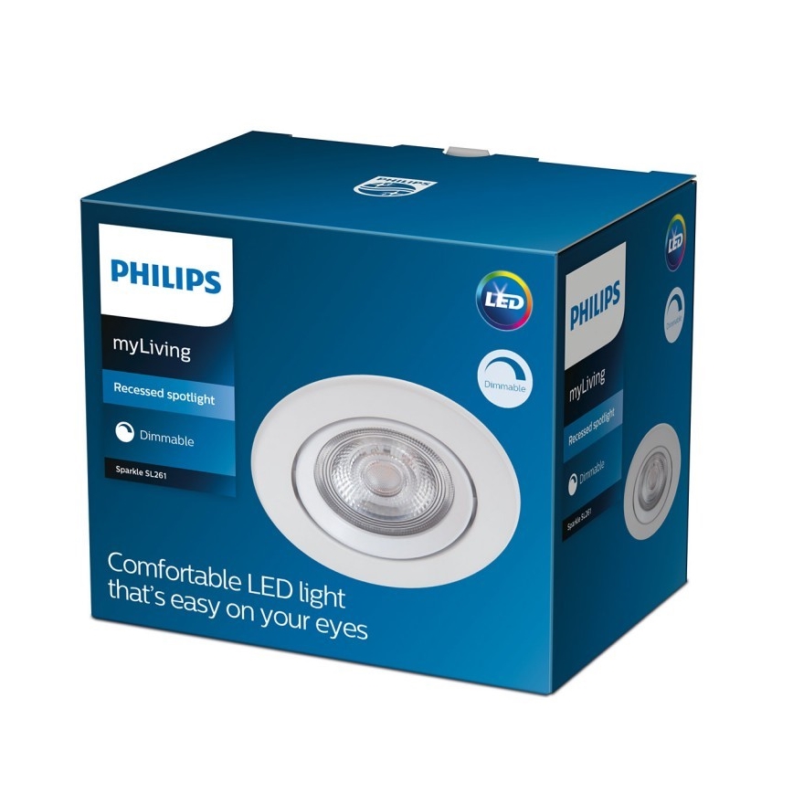 Philips - LED indbygningsspot dæmpbar LED/5W/230V 2700K
